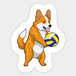 Corgi Volleyball Sticker